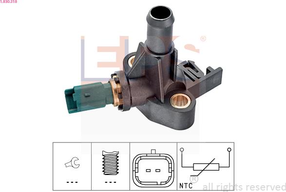 EPS 1.830.318 - Sensore, Temperatura refrigerante www.autoricambi360.it