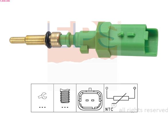 EPS 1.830.385 - Sensore, Temperatura refrigerante www.autoricambi360.it