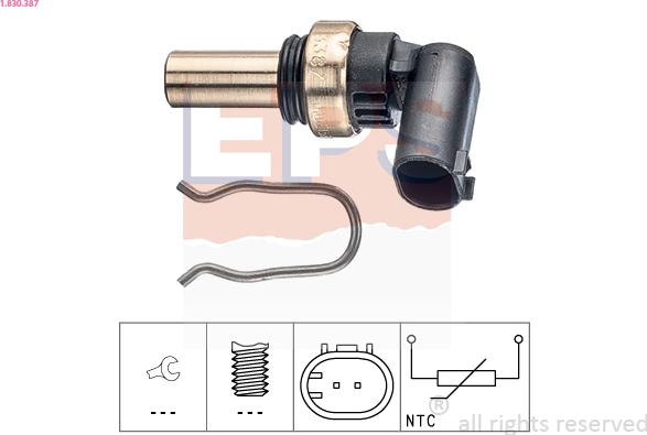 EPS 1.830.387 - Sensore, Temperatura refrigerante www.autoricambi360.it