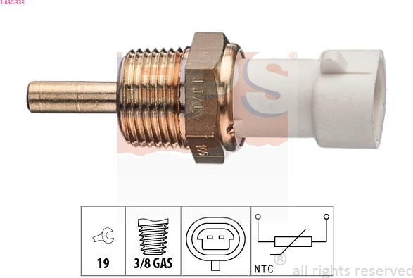 EPS 1.830.335 - Sensore, Temperatura refrigerante www.autoricambi360.it