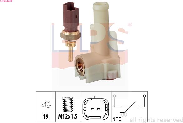 EPS 1.830.326K - Sensore, Temperatura refrigerante www.autoricambi360.it
