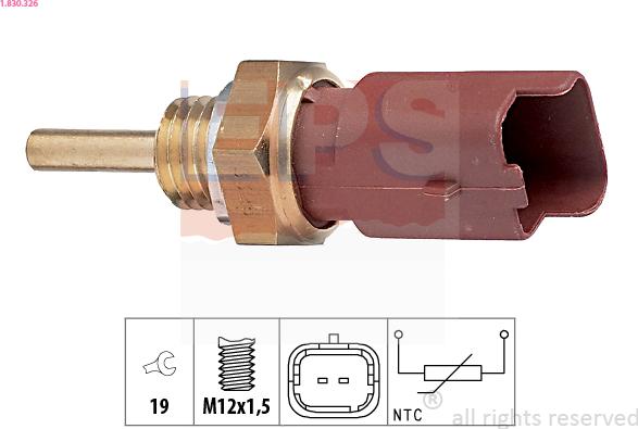 EPS 1.830.326 - Sensore, Temperatura refrigerante www.autoricambi360.it