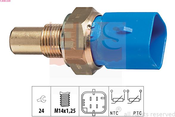 EPS 1.830.320 - Sensore, Temperatura refrigerante www.autoricambi360.it
