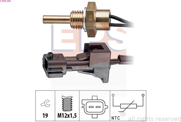 EPS 1.830.245 - Sensore, Temperatura refrigerante www.autoricambi360.it