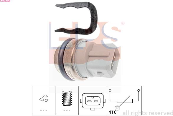 EPS 1.830.254 - Sensore, Temperatura refrigerante www.autoricambi360.it