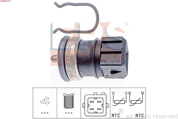 EPS 1.830.251 - Sensore, Temperatura refrigerante www.autoricambi360.it