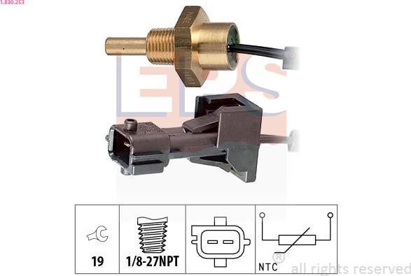 EPS 1.830.253 - Sensore, Temperatura refrigerante www.autoricambi360.it