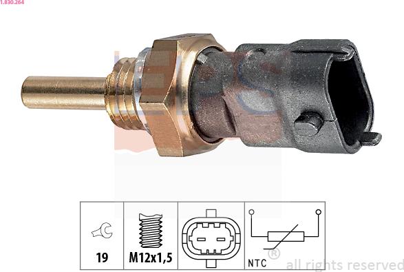 EPS 1.830.264 - Sensore, Temperatura refrigerante www.autoricambi360.it