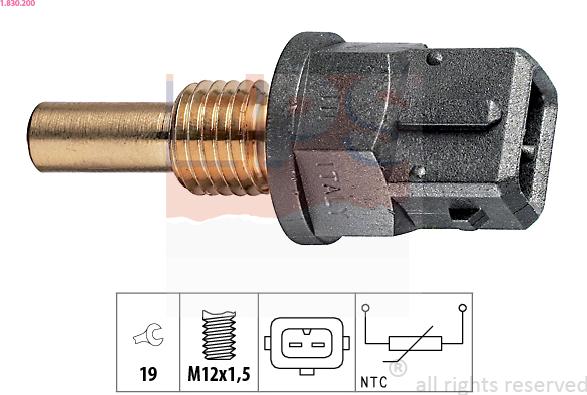EPS 1.830.200 - Sensore, Temperatura refrigerante www.autoricambi360.it