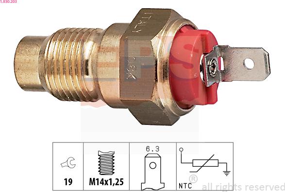 EPS 1.830.203 - Sensore, Temperatura refrigerante www.autoricambi360.it