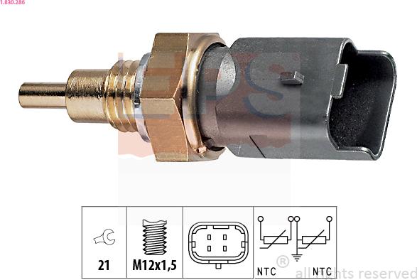 EPS 1.830.286 - Sensore, Temperatura refrigerante www.autoricambi360.it