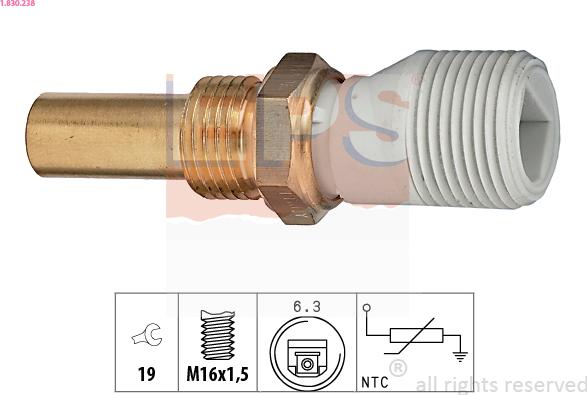 EPS 1.830.238 - Sensore, Temperatura refrigerante www.autoricambi360.it