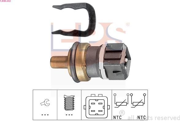 EPS 1.830.232 - Sensore, Temperatura refrigerante www.autoricambi360.it