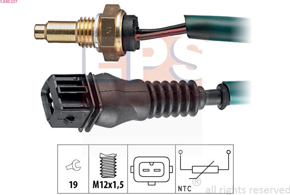 EPS 1.830.237 - Sensore, Temperatura refrigerante www.autoricambi360.it