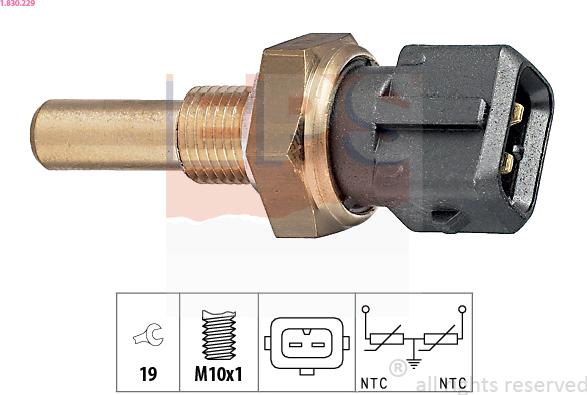 EPS 1.830.229 - Sensore, Temperatura refrigerante www.autoricambi360.it