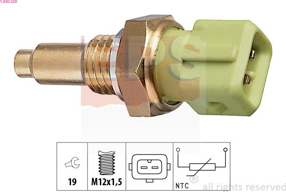 EPS 1.830.220 - Sensore, Temperatura refrigerante www.autoricambi360.it