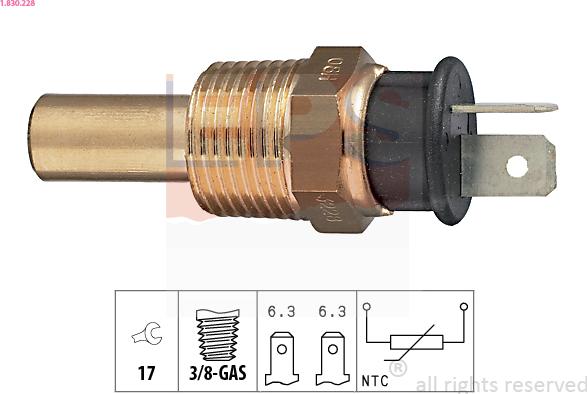 EPS 1.830.228 - Sensore, Temperatura refrigerante www.autoricambi360.it