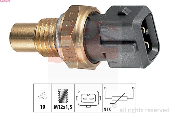 EPS 1.830.270 - Sensore, Temperatura refrigerante www.autoricambi360.it
