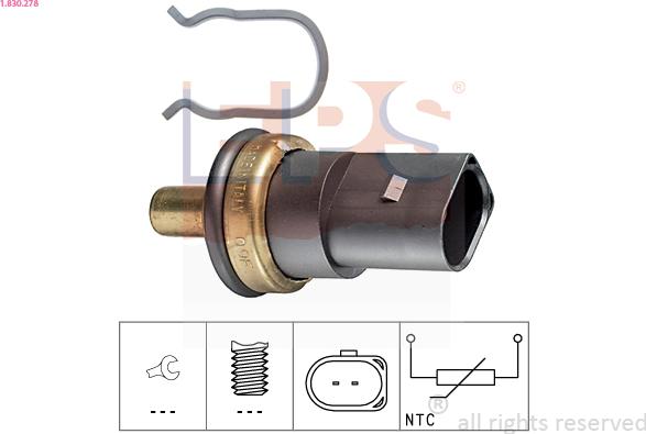 EPS 1.830.278 - Sensore, Temperatura refrigerante www.autoricambi360.it
