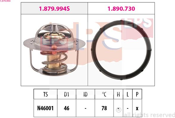 EPS 1.879.994 - Termostato, Refrigerante www.autoricambi360.it