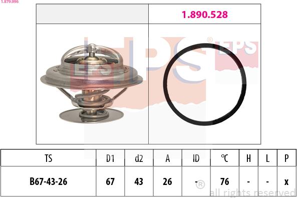 EPS 1.879.996 - Termostato, Refrigerante www.autoricambi360.it