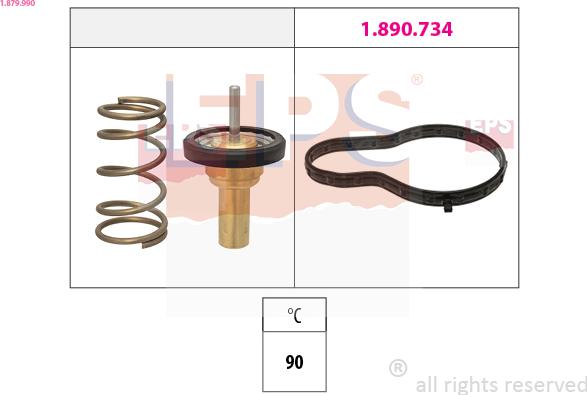 EPS 1.879.990 - Termostato, Refrigerante www.autoricambi360.it