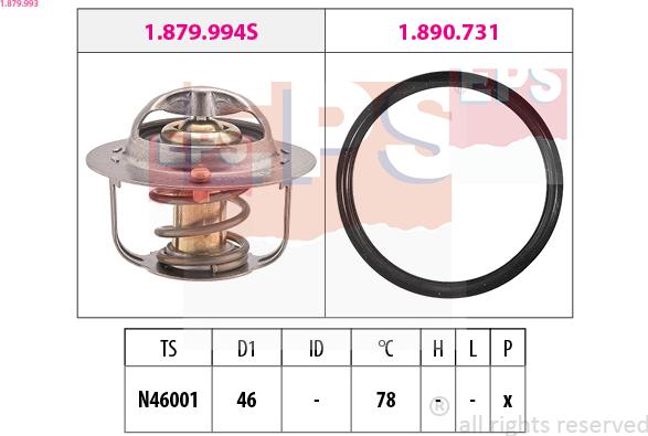 EPS 1.879.993 - Termostato, Refrigerante www.autoricambi360.it