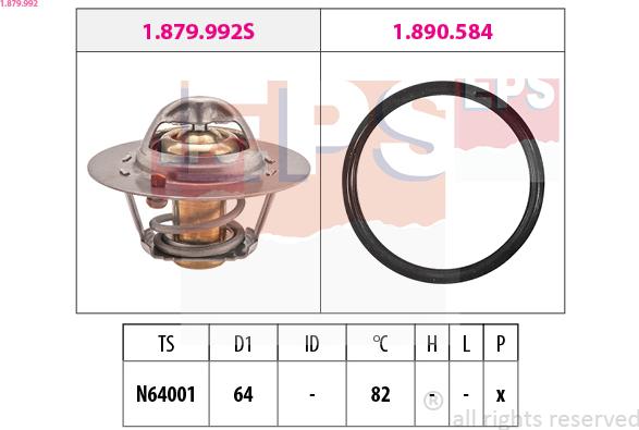 EPS 1.879.992 - Termostato, Refrigerante www.autoricambi360.it