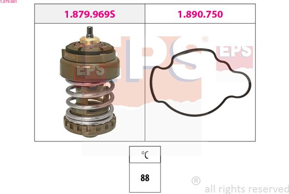 EPS 1.879.981 - Termostato, Refrigerante www.autoricambi360.it