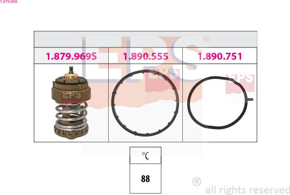 EPS 1.879.988 - Termostato, Refrigerante www.autoricambi360.it