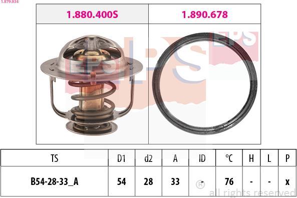 EPS 1.879.934 - Termostato, Refrigerante www.autoricambi360.it