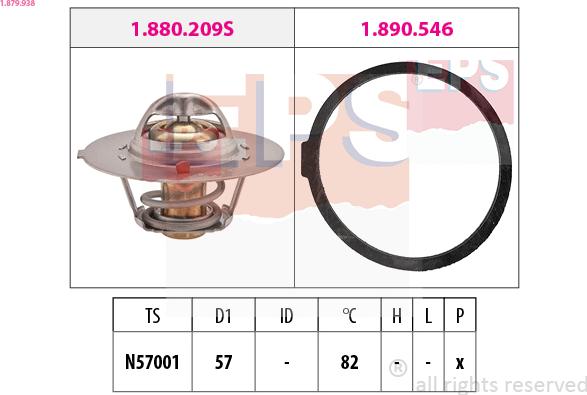 EPS 1.879.938 - Termostato, Refrigerante www.autoricambi360.it