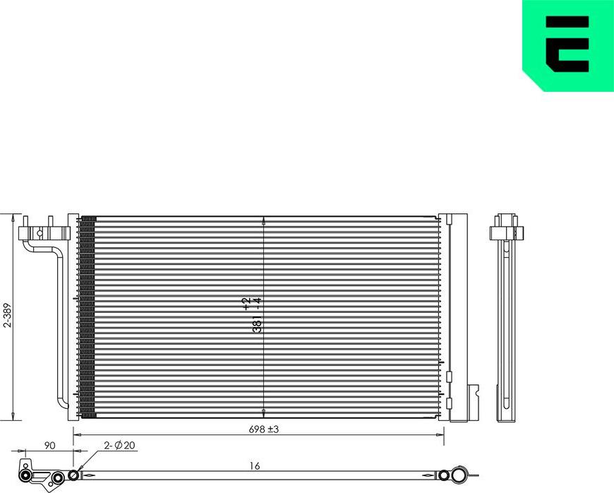 ERA 667402 - Condensatore, Climatizzatore www.autoricambi360.it