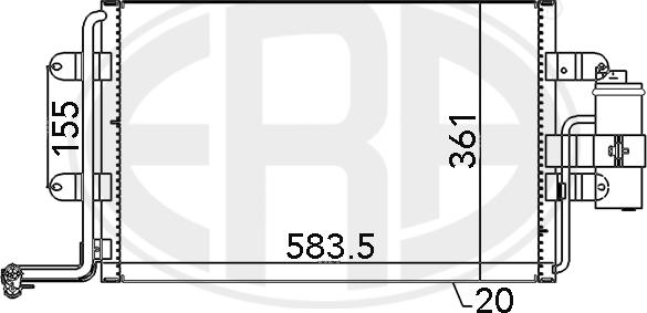 ERA 667062 - Condensatore, Climatizzatore www.autoricambi360.it