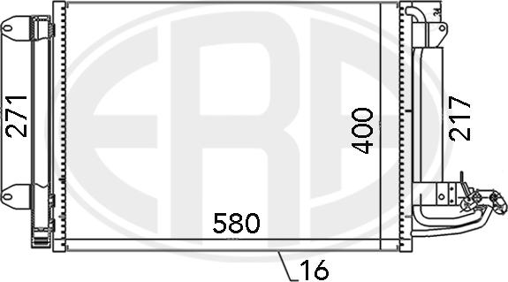 ERA 667003 - Condensatore, Climatizzatore www.autoricambi360.it