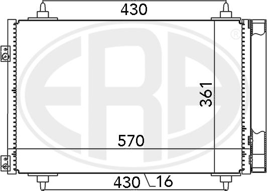 ERA 667013 - Condensatore, Climatizzatore www.autoricambi360.it