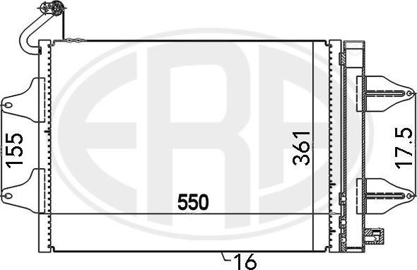 ERA 667017 - Condensatore, Climatizzatore www.autoricambi360.it