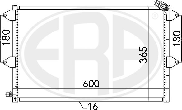 ERA 667126 - Condensatore, Climatizzatore www.autoricambi360.it