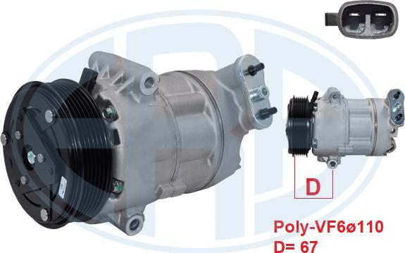 ERA 670153 - Compressore, Climatizzatore www.autoricambi360.it