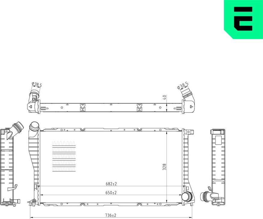 ERA 673462 - Radiatore, Raffreddamento motore www.autoricambi360.it