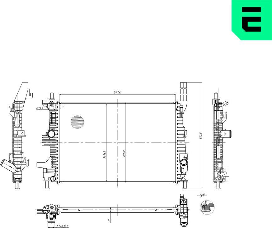 ERA 673400 - Radiatore, Raffreddamento motore www.autoricambi360.it