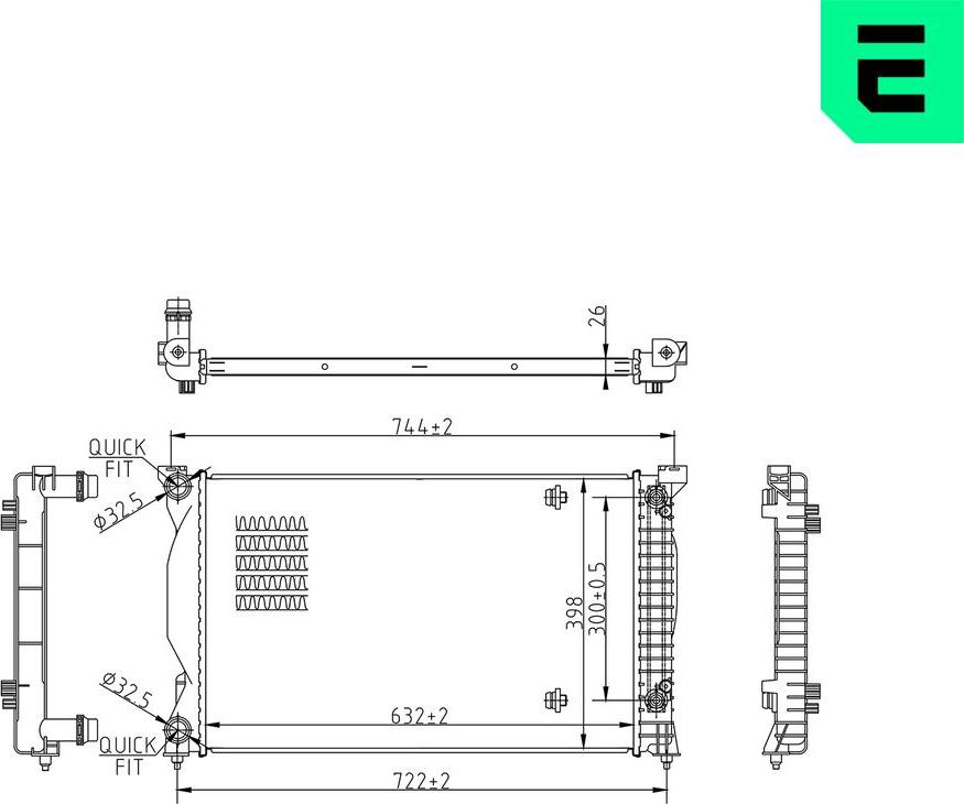 ERA 673411 - Radiatore, Raffreddamento motore www.autoricambi360.it