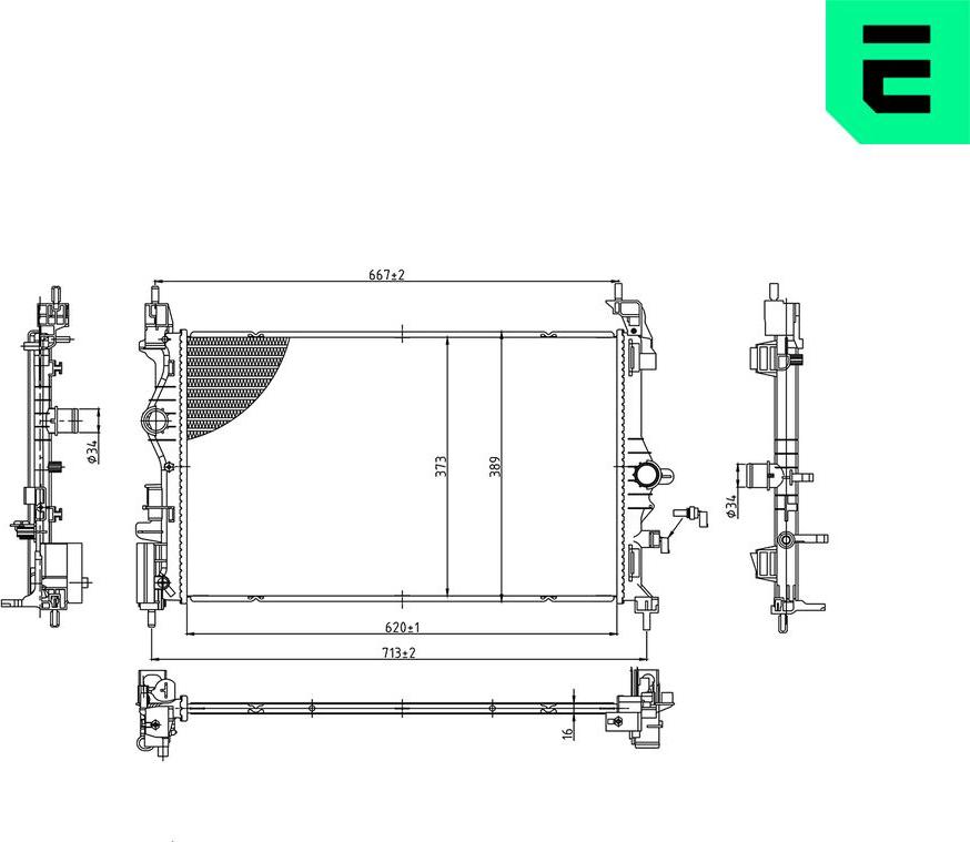 ERA 673593 - Radiatore, Raffreddamento motore www.autoricambi360.it