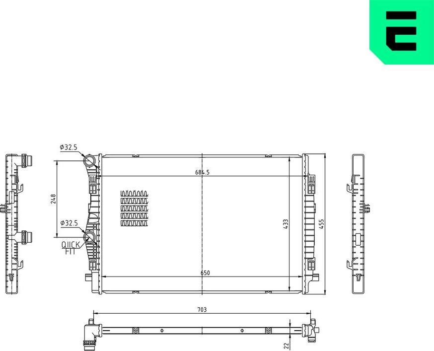 ERA 673549 - Radiatore, Raffreddamento motore www.autoricambi360.it