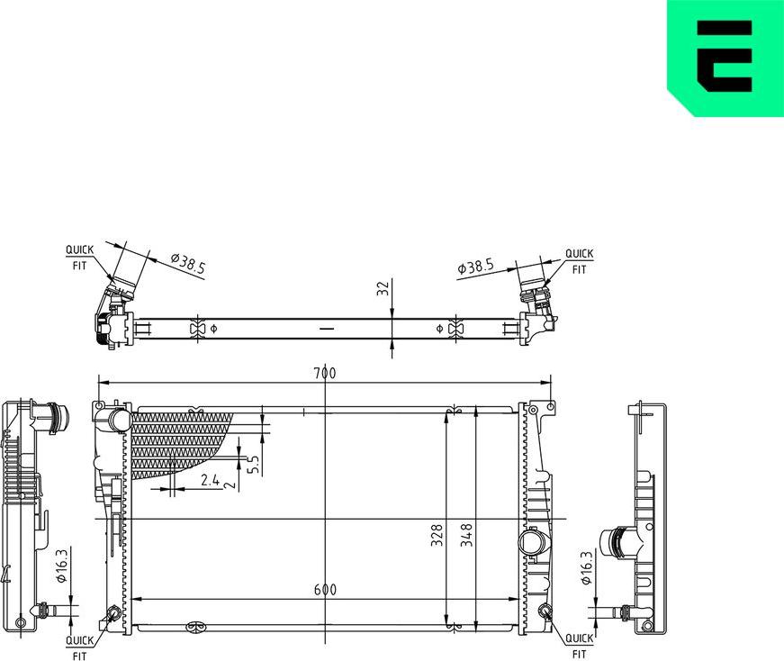 ERA 673541 - Radiatore, Raffreddamento motore www.autoricambi360.it