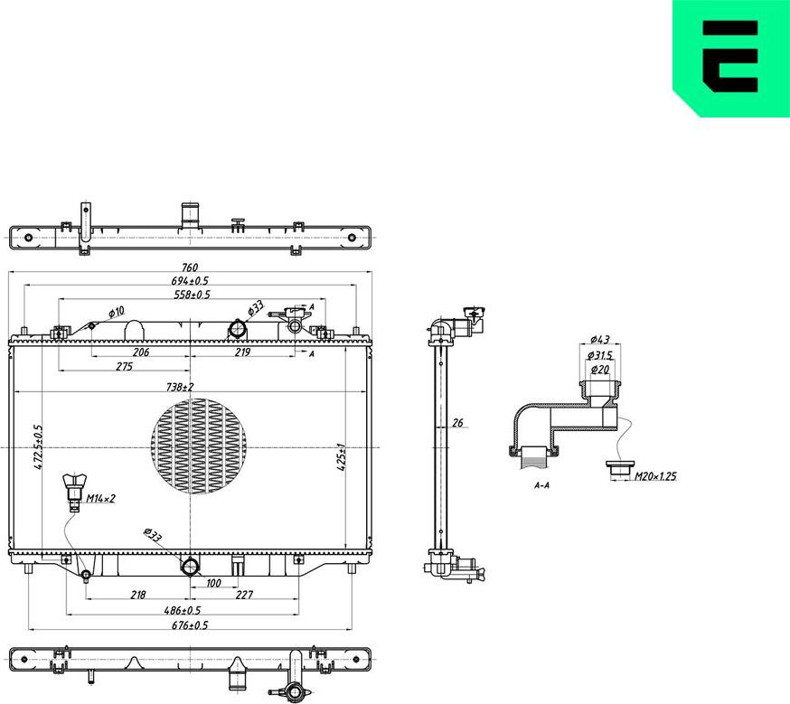 ERA 673559 - Radiatore, Raffreddamento motore www.autoricambi360.it