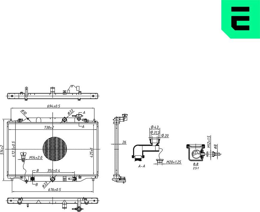 ERA 673581 - Radiatore, Raffreddamento motore www.autoricambi360.it