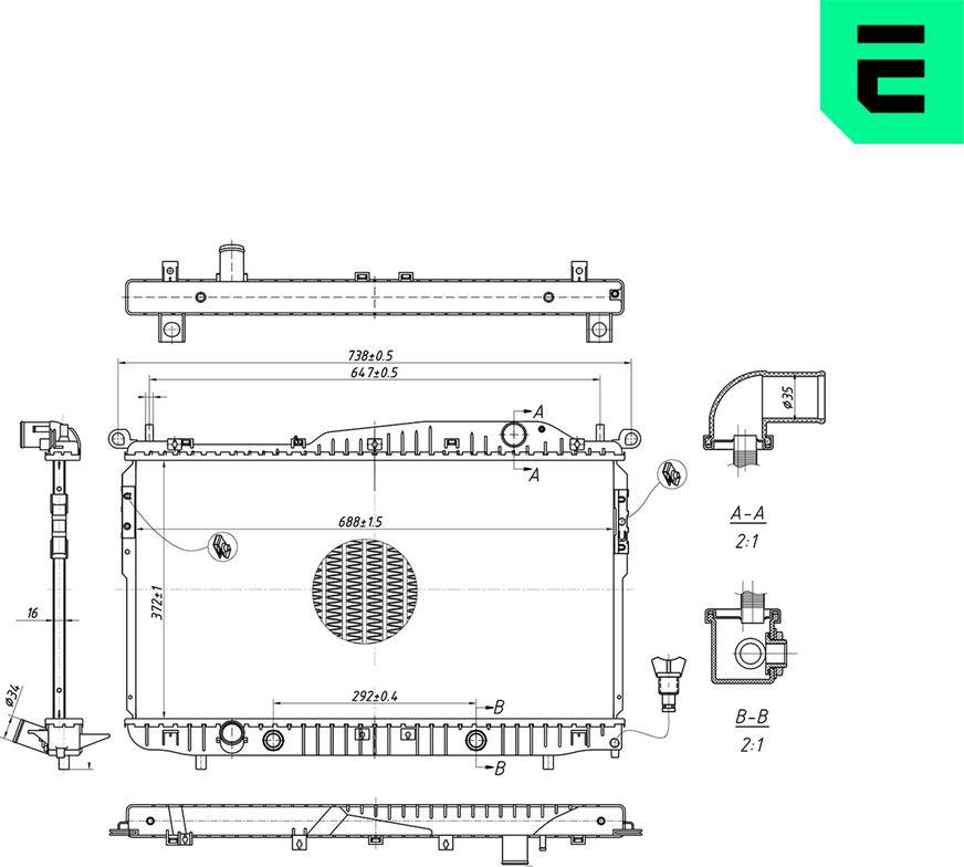 ERA 673527 - Radiatore, Raffreddamento motore www.autoricambi360.it