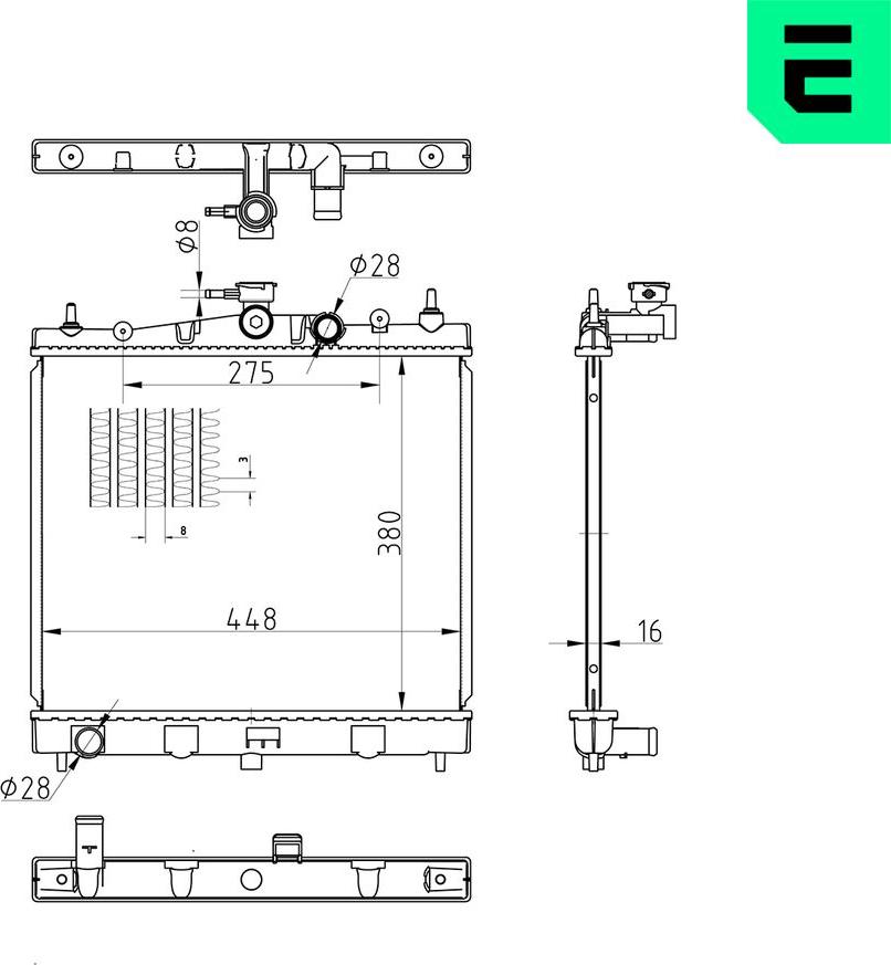 ERA 673571 - Radiatore, Raffreddamento motore www.autoricambi360.it