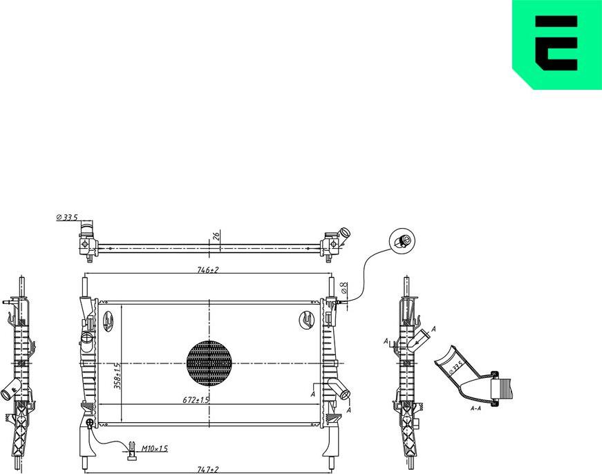 ERA 673653 - Radiatore, Raffreddamento motore www.autoricambi360.it